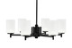 Toltec Lighting - 1206-MB-531 - Six Light Chandelier - Franklin - Matte Black