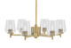 Toltec Lighting - 1206-NAB-210 - Six Light Chandelier - Franklin - New Age Brass