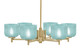 Toltec Lighting - 1206-NAB-4615 - Six Light Chandelier - Franklin - New Age Brass