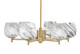 Toltec Lighting - 1206-NAB-4819 - Six Light Chandelier - Franklin - New Age Brass