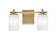 Toltec Lighting - 1212-NAB-3001 - Two Light Bath Bar - Franklin - New Age Brass