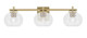 Toltec Lighting - 1213-NAB-202 - Three Light Bath Bar - Franklin - New Age Brass