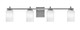 Toltec Lighting - 1214-GP-3001 - Four Light Bath Bar - Franklin - Graphite