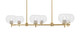Toltec Lighting - 1226-NAB-202 - Six Light Island Pendant - Franklin - New Age Brass