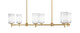 Toltec Lighting - 1226-NAB-310 - Six Light Island Pendant - Franklin - New Age Brass