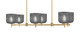 Toltec Lighting - 1226-NAB-4612 - Six Light Island Pendant - Franklin - New Age Brass