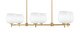 Toltec Lighting - 1226-NAB-4811 - Six Light Bar - Franklin - New Age Brass