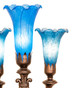 Blue Tiffany Pond Lily Three Light Accent Lamp (10898)