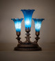 Blue Tiffany Pond Lily Three Light Accent Lamp (10898)