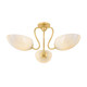 Mitzi - H1064603-AGB - Three Light Semi Flush Mount - Reva - Aged Brass