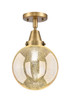 Innovations - 447-1C-BB-G208-8 - One Light Semi-Flush Mount - Caden - Brushed Brass
