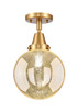 Innovations - 447-1C-SG-G208-8 - One Light Semi-Flush Mount - Caden - Satin Gold