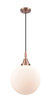 Innovations - 447-1P-AC-G201-12 - One Light Mini Pendant - Caden - Antique Copper