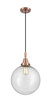 Innovations - 447-1P-AC-G204-12 - One Light Mini Pendant - Caden - Antique Copper