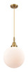 Innovations - 447-1P-BB-G201-12 - One Light Mini Pendant - Caden - Brushed Brass