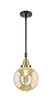 Innovations - 447-1S-BAB-G208-8 - One Light Mini Pendant - Caden - Black Antique Brass