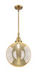 Innovations - 447-1S-BB-G208-12 - One Light Mini Pendant - Caden - Brushed Brass