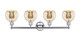 Edison Four Light Bath Vanity (616-4W-PC-G128-6)