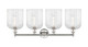 Edison Four Light Bath Vanity (616-4W-PN-G559-8CL)