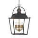 Golden - 0888-6P ABI - Six Light Pendant - Christoff - Antique Black Iron