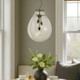 Drop Three Light Pendant (2088-20P BLK-CLR)