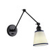 Golden - 2351-A1W BLK-BLU - One Light Wall Sconce - Equinox - Matte Black