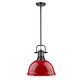 Duncan One Light Pendant (3604-L BLK-RD)