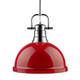 Golden - 3604-L CH-RD - One Light Pendant - Duncan - Chrome