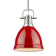 Golden - 3604-S PW-RD - One Light Pendant - Duncan - Pewter