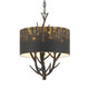 Golden - 4500-3P ABI - Three Light Pendant - Arboreal - Antique Black Iron