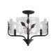 Golden - 4503-4SF NB-HWG - Four Light Semi-Flush Mount - Bloem - Natural Black