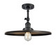 Innovations - 201F-BK-MFR-BK-16 - One Light Semi-Flush Mount - Franklin Restoration - Matte Black