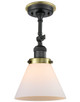 Innovations - 201FBP-BKAB-G41 - One Light Semi-Flush Mount - Franklin Restoration - Matte Black