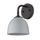 Zoey One Light Wall Sconce (6956-1W BLK-MGY)