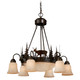 Vaxcel - CH55406BBZ - Nine Light Chandelier - Bryce - Burnished Bronze