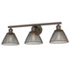 Golden - 0304-BA3 RBZ - Three Light Vanity Light - Carver - Rubbed Bronze