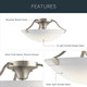 Three Light Semi Flush Mount (3627NI)