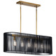 Kichler - 44168BK - Five Light Linear Chandelier - Linara - Black