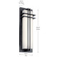 Manhattan LED Outdoor Wall Mount (49298BKTLED)