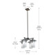 Caterham Four Light Outdoor Chandelier (49638OZ)