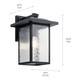 Capanna One Light Outdoor Wall Mount (49926BKT)