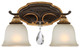 Metropolitan - N1462-652 - Two Light Bath - Chateau Nobles - Raven Bronze With Sunburst Gold Leaf Highlights