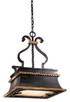 Metropolitan - N6111-20 - Three Light Pendant - Montparnasse - French Black With Gold Leaf Highlights
