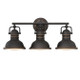 Westinghouse Lighting - 6116200 - Three Light Wall Fixture - Boswell - Oil Rubbed Bronze With Highlights