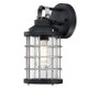 Westinghouse Lighting - 6122200 - One Light Wall Fixture - Villa Barone - Textured Black With Industrial Steel Accents