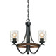 Westinghouse Lighting - 6331800 - Three Light Chandelier - Barnwell - Textured Iron And Barnwood Westinghouse Lighting - 6331800 - Three Light Chandelier - Barnwell - Textured Iron And Barnwood