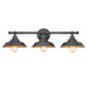 Westinghouse Lighting - 6344900 - Three Light Wall Sconce - Iron Hill - Oil Rubbed Bronze With Highlights