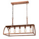 Westinghouse Lighting - 6351600 - Five Light Chandelier - Oak Lane - Barnwood and Washed Copper