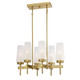 Westinghouse Lighting - 6352700 - Six Light Chandelier - Chaddsford - Champagne Brass