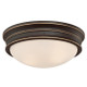 Westinghouse Lighting - 6370600 - Two Light Flush Mount - Meadowbrook - Oil Rubbed Bronze With Highlights